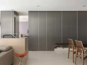 Vách ngăn 2 mặt đẹp hiện đại cho phòng khách