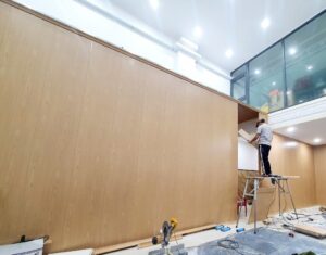 Lắp đặt vách ngăn 2 mặt giúp tối ưu không gian hiệu quả